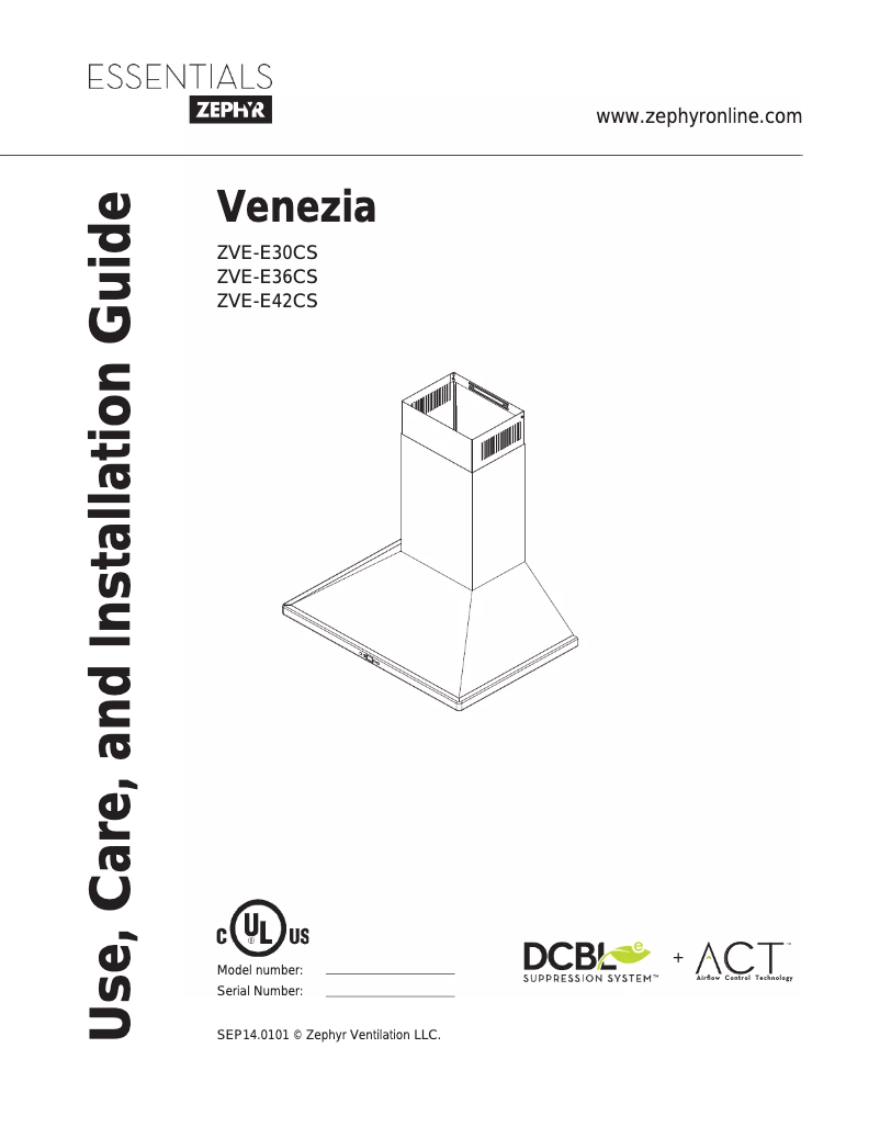 Page n°1 - Guide d'installation Zephyr ZVEE30CS