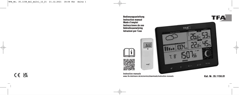 Page 1 de la notice Manuel utilisateur TFA Elements 35.1158.01