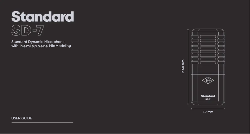 Image de la première page du manuel de l'appareil Standard SD-7