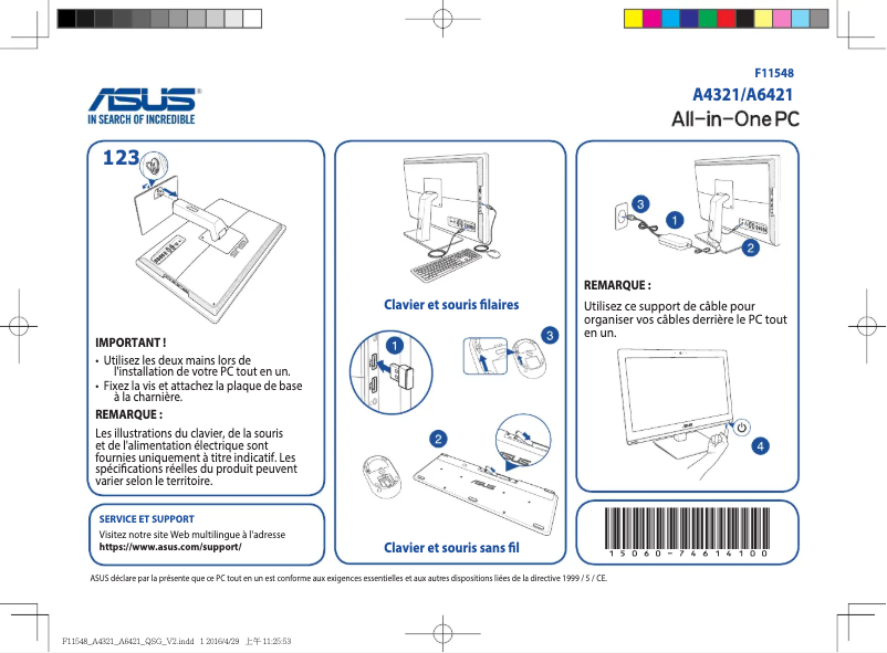 Page n°1 - Guide d'installation Asus A4321
