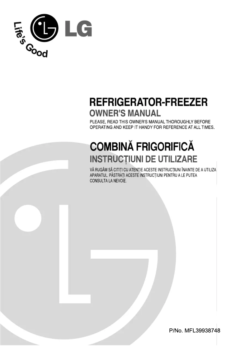 Page 1 de la notice Manuel utilisateur LG GR-M562YTQA