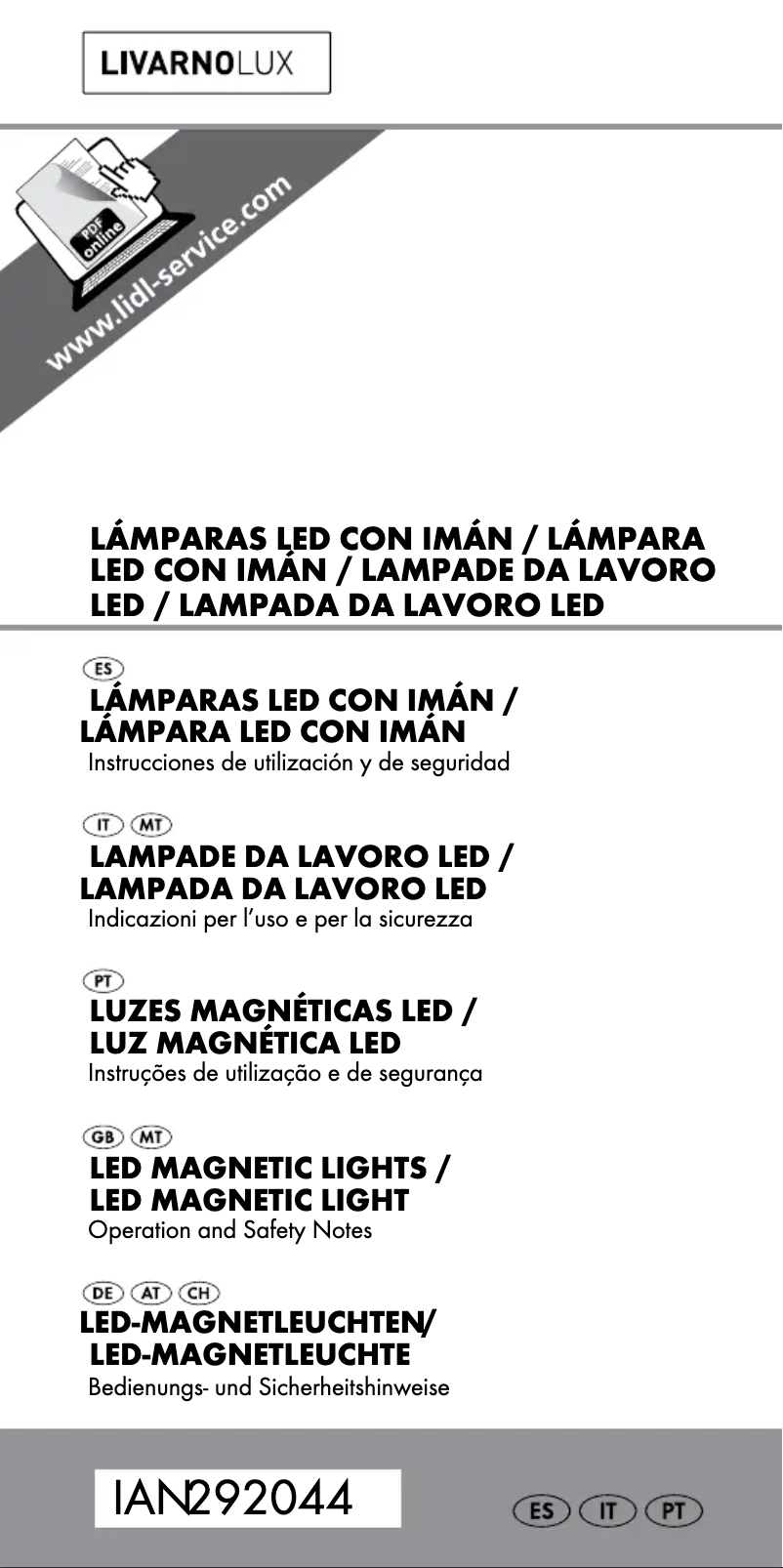 Image de la première page du manuel de l'appareil HG03223A