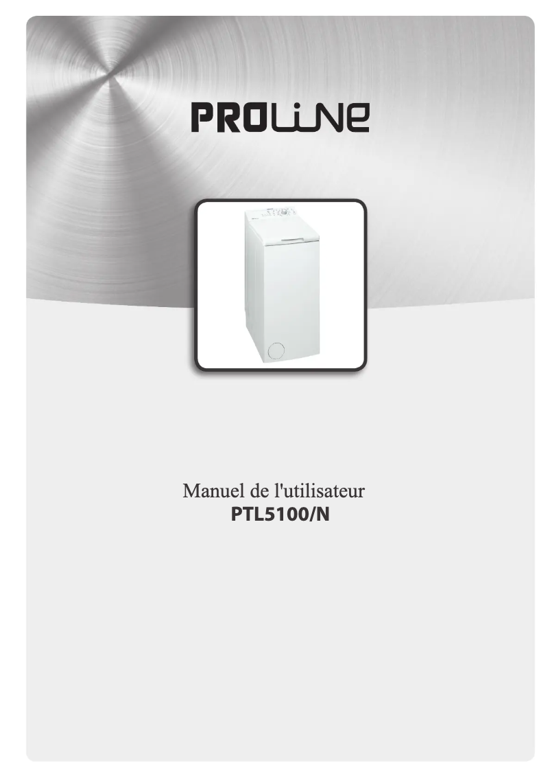 Page 1 de la notice Manuel utilisateur Proline PTL5100N