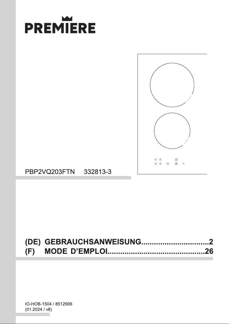Page 1 de la notice Manuel utilisateur Amica 332813-3