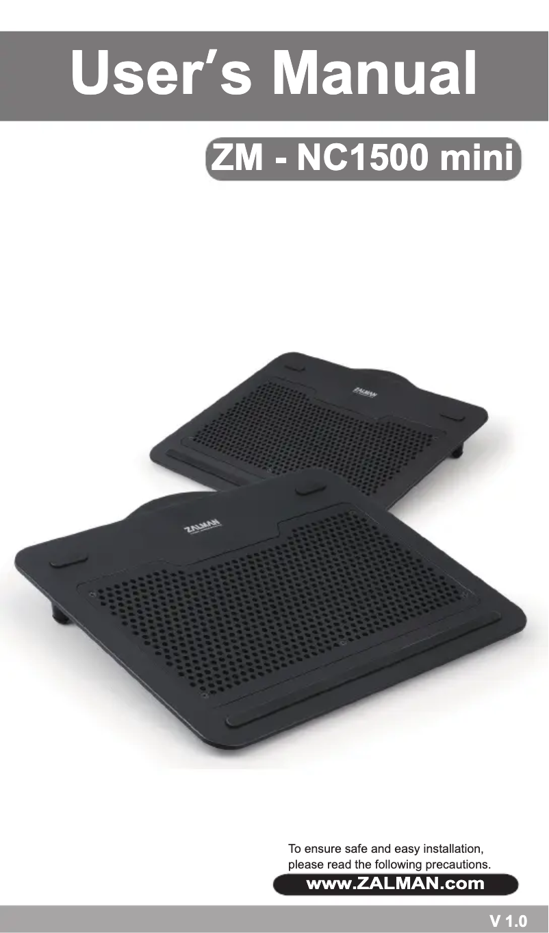 Page 1 de la notice Manuel utilisateur Zalman ZM-NC1500 Mini