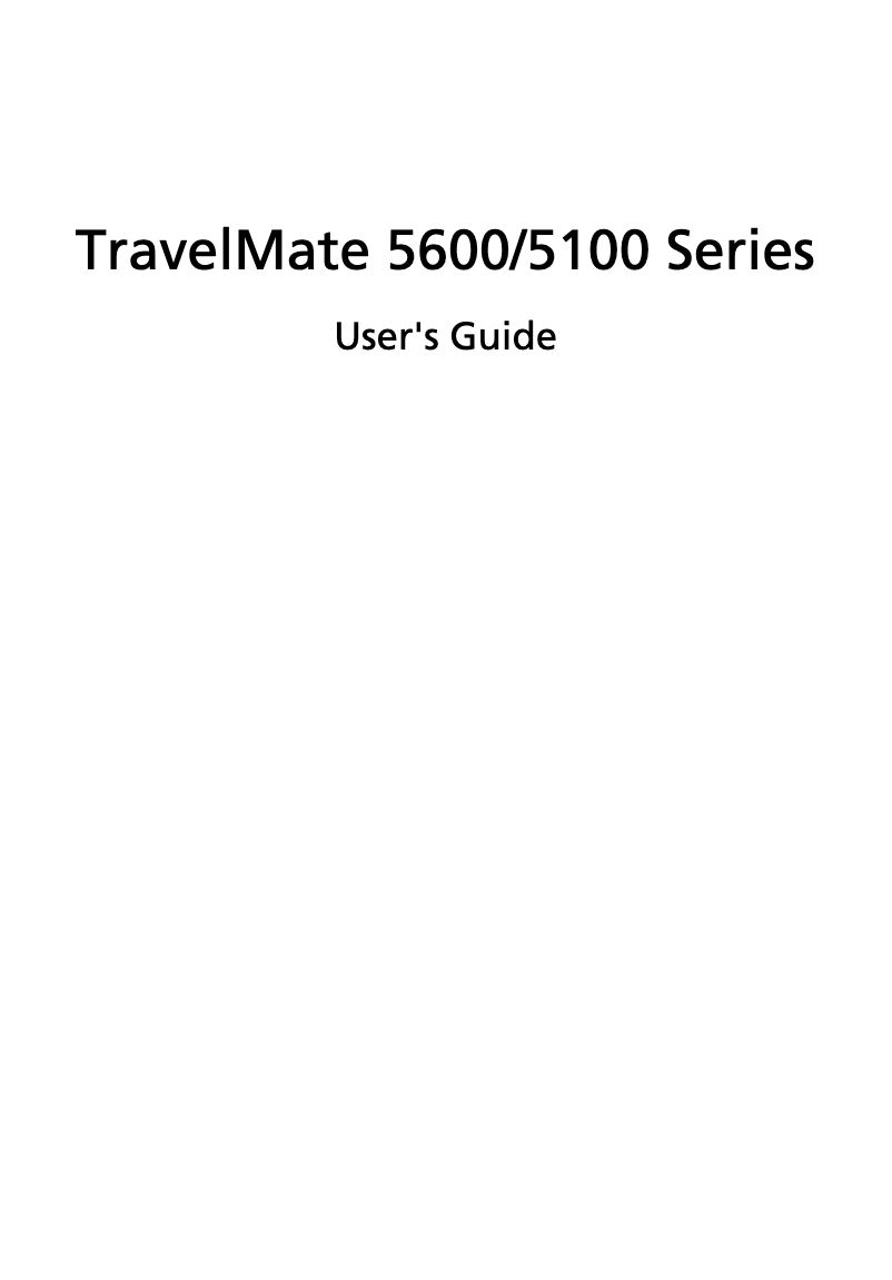 Página 1 del manual Manual de usuario Acer Travelmate 5600