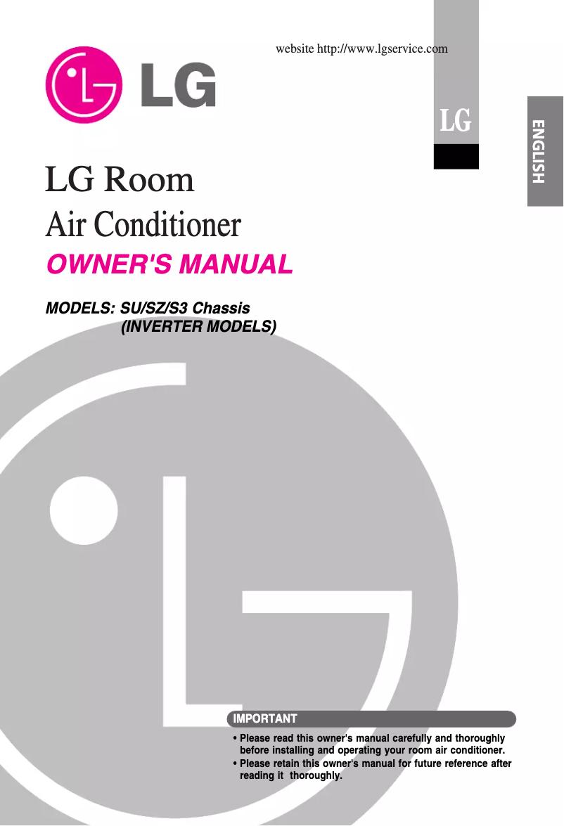 Page 1 de la notice Manuel utilisateur LG ASUW2463RH2