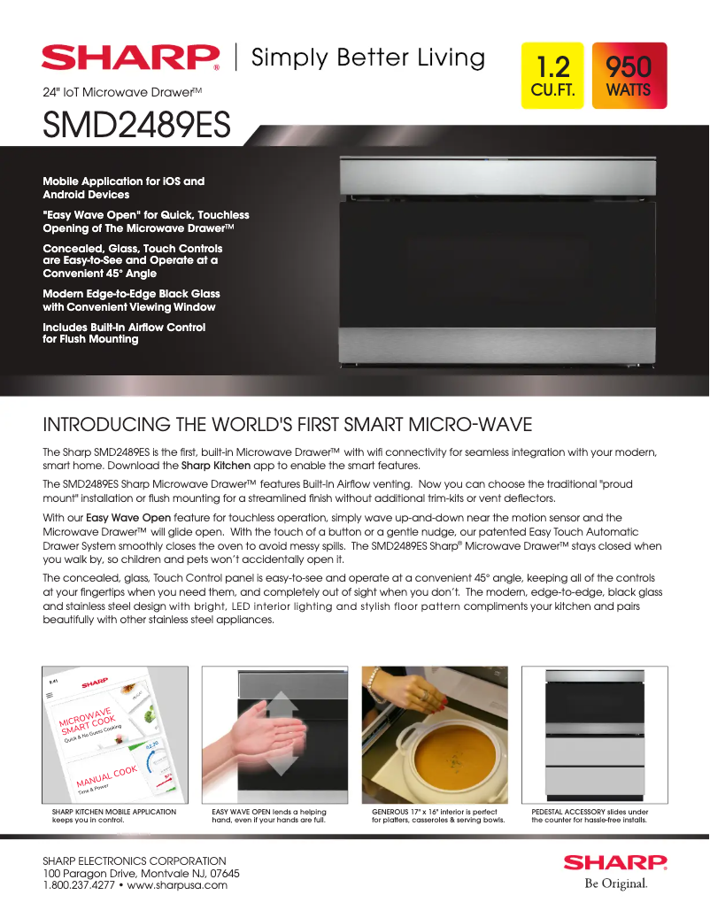 Page 1 de la notice Fiche technique Sharp SMD2489ES