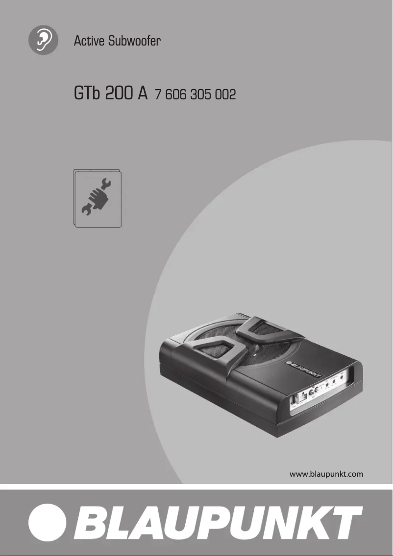 Page 1 de la notice Manuel utilisateur Blaupunkt GTb 200 A