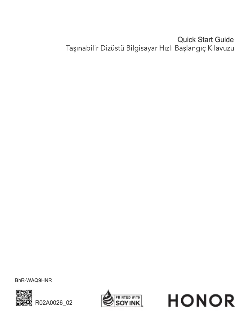 Page 1 de la notice Manuel utilisateur Honor MagicBook 15 AMD 2021