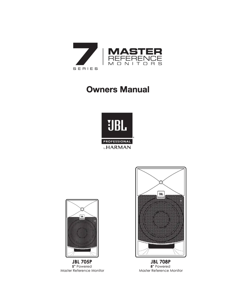 Page 1 de la notice Manuel utilisateur JBL 7 Series 705P