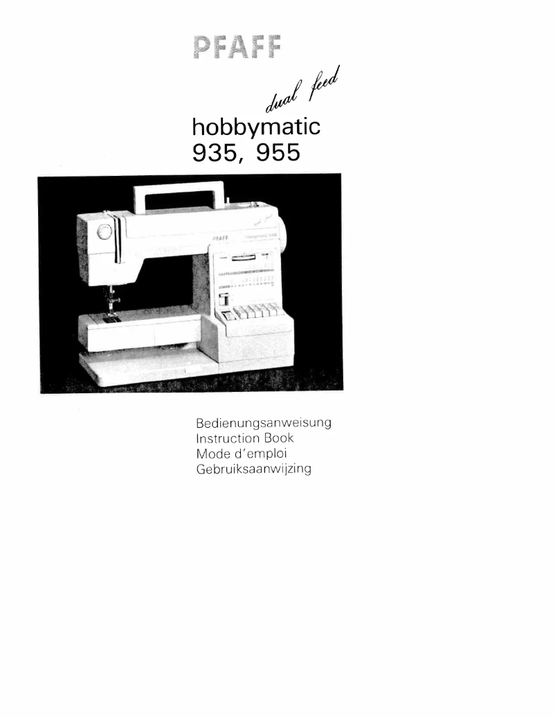 Page 1 de la notice Manuel utilisateur Pfaff hobbymatic 935