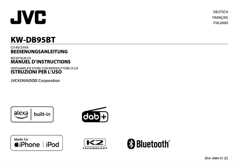 Page 1 de la notice Manuel utilisateur JVC KW-DB95BT