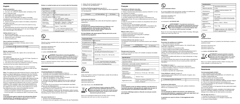 Page 1 de la notice Manuel utilisateur Braun BNE001