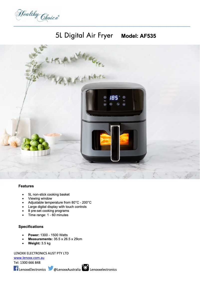 Image de la première page du manuel de l'appareil AF535