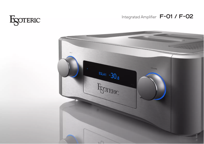 Page 1 de la notice Catalogue Esoteric F-01