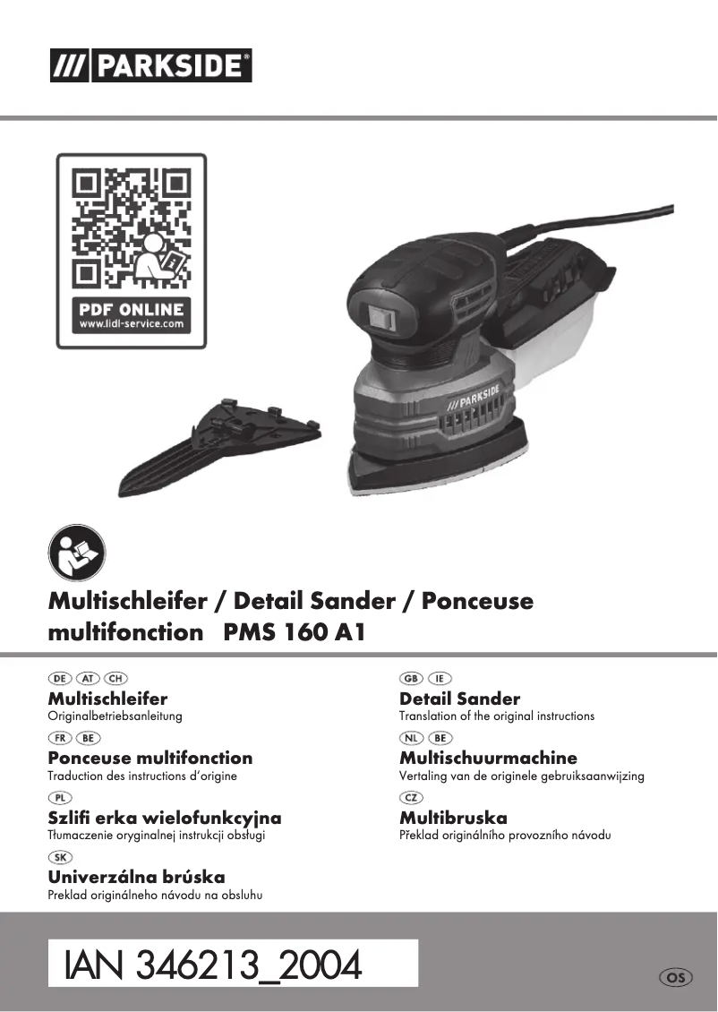 Page n°1 - Manuel utilisateur Parkside PMS 160 A1