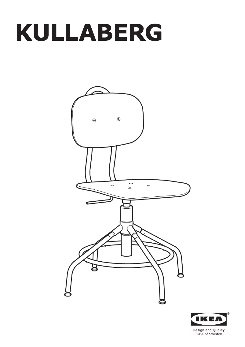 Page 1 de la notice Instructions / montage Ikea KULLABERG