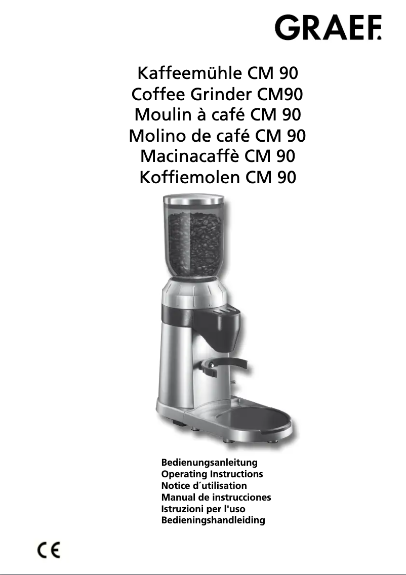 Page 1 de la notice Manuel utilisateur Graef CM90