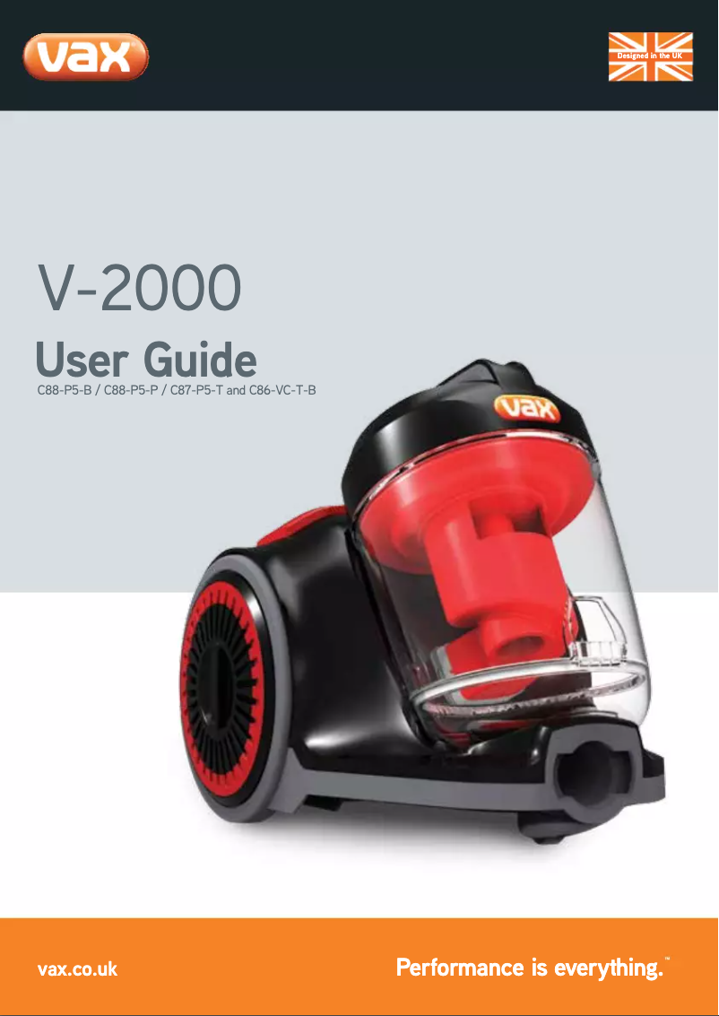 Page n°1 - Manuel utilisateur Vax C88-P5-B