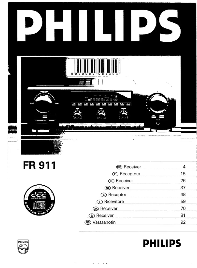 Image de la première page du manuel de l'appareil FR 911