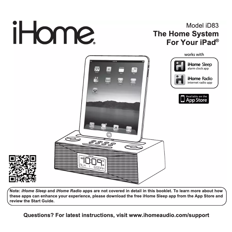 Página 1 del manual Manual de usuario iHome iD83