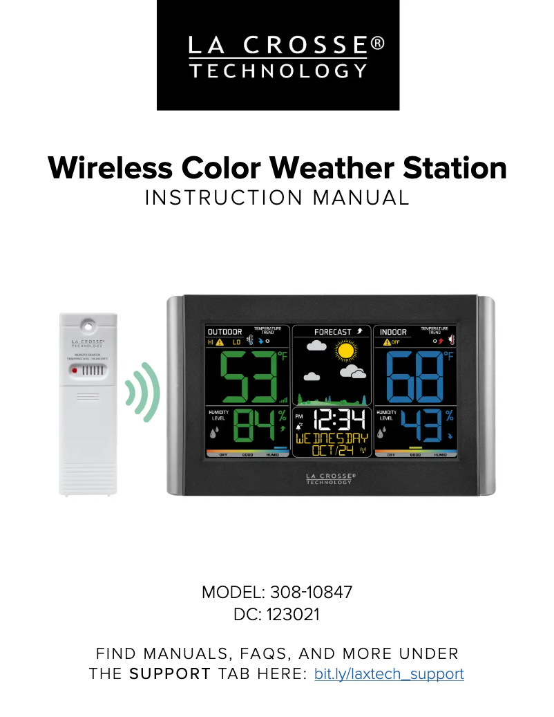 Image de la première page du manuel de l'appareil 308-10847