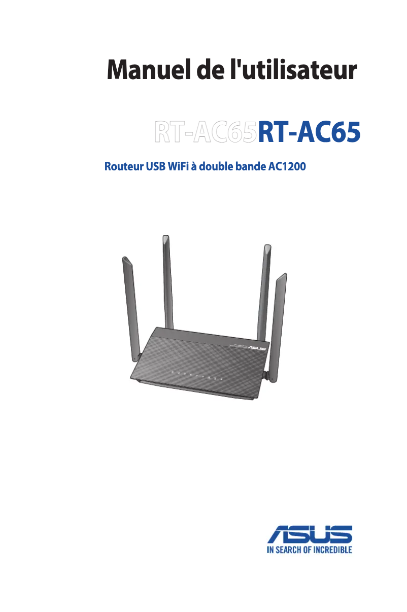 Image de la première page du manuel de l'appareil RT-AC65