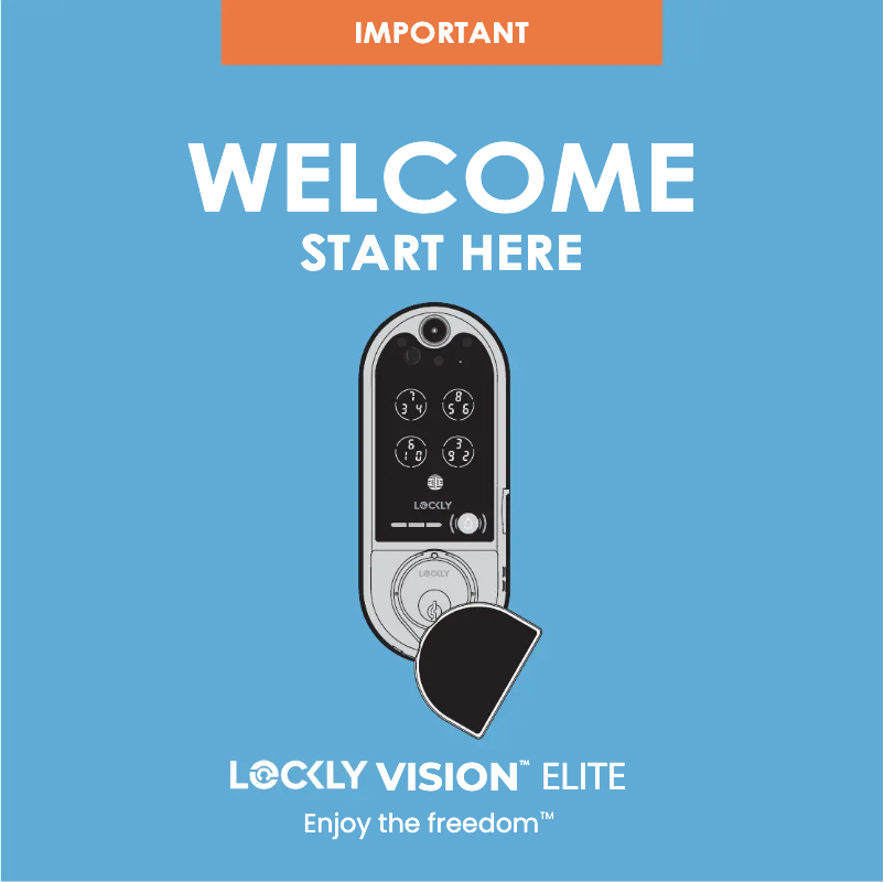 Page n°1 - Instructions / montage Lockly Vision Elite