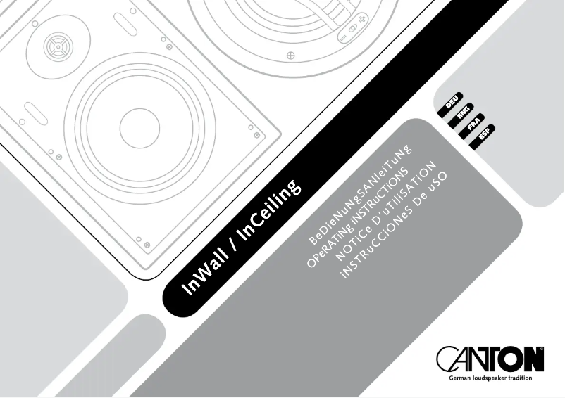 Image de la première page du manuel de l'appareil InWall 845 SQ