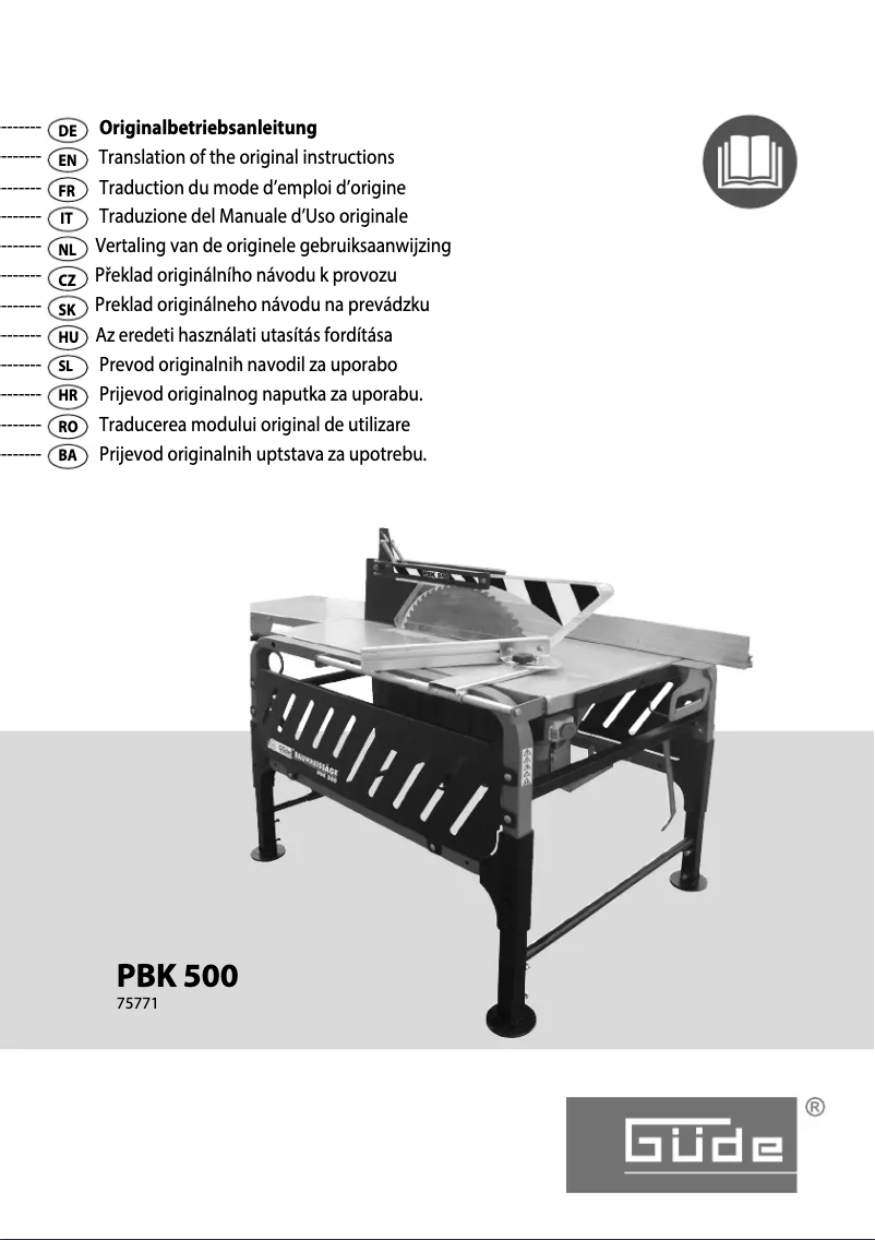 Image de la première page du manuel de l'appareil PBK 500