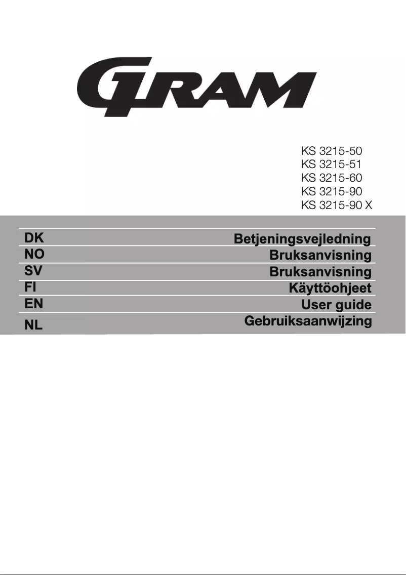 Page n°1 - Manuel utilisateur Gram KS 3215-90