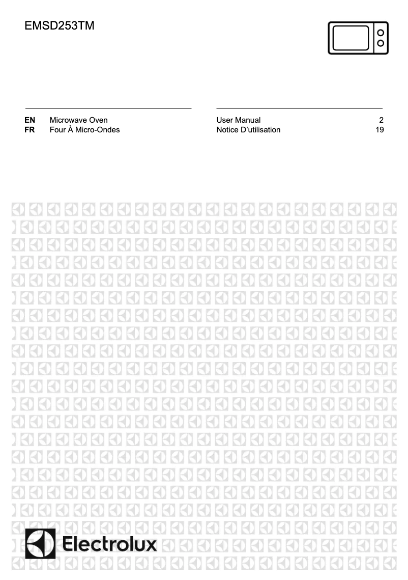 Page 1 de la notice Manuel utilisateur Electrolux EMSD253TMY