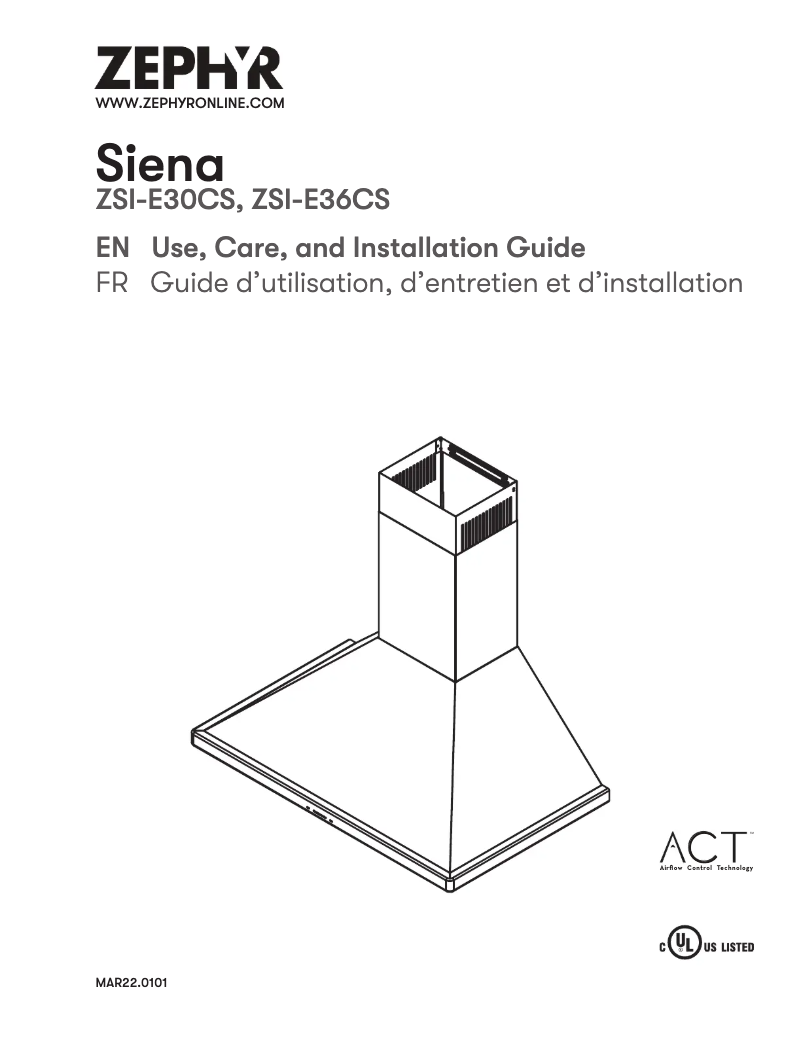 Página 1 del manual Manual de usuario Zephyr Venezia ZVE-E36CS