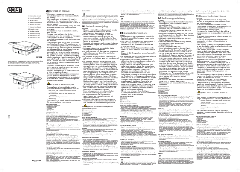 Image de la première page du manuel de l'appareil ED-7002