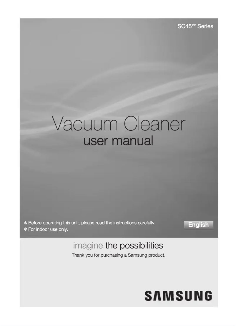 Page 1 de la notice Manuel utilisateur Samsung SC4581