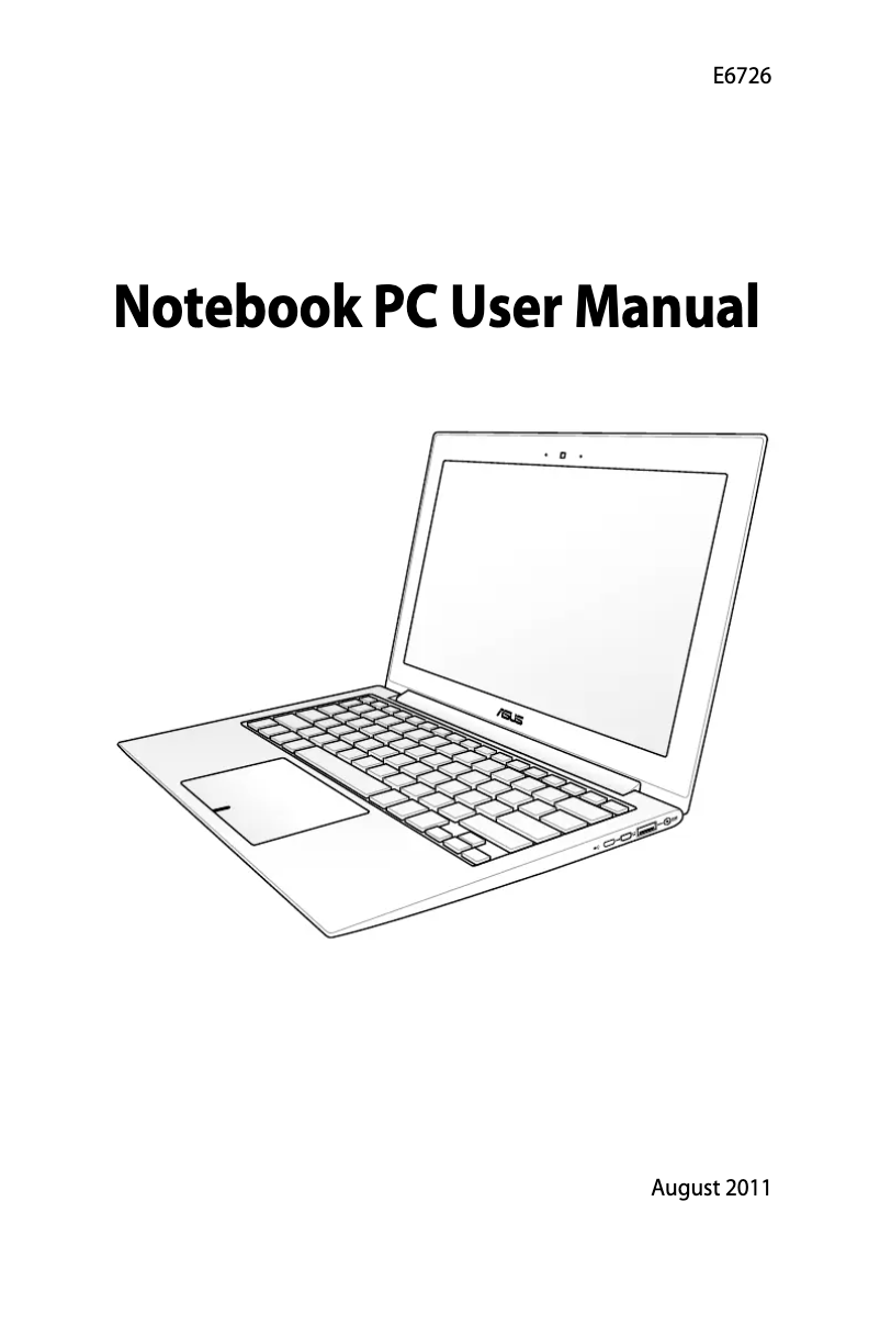 Page 1 de la notice Manuel utilisateur Asus Zenbook UX21E
