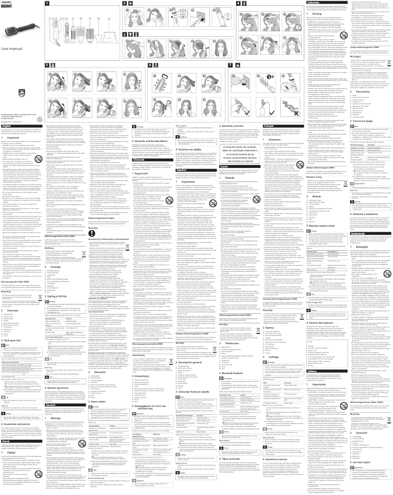 Page n°1 - Manuel utilisateur Philips BHA530