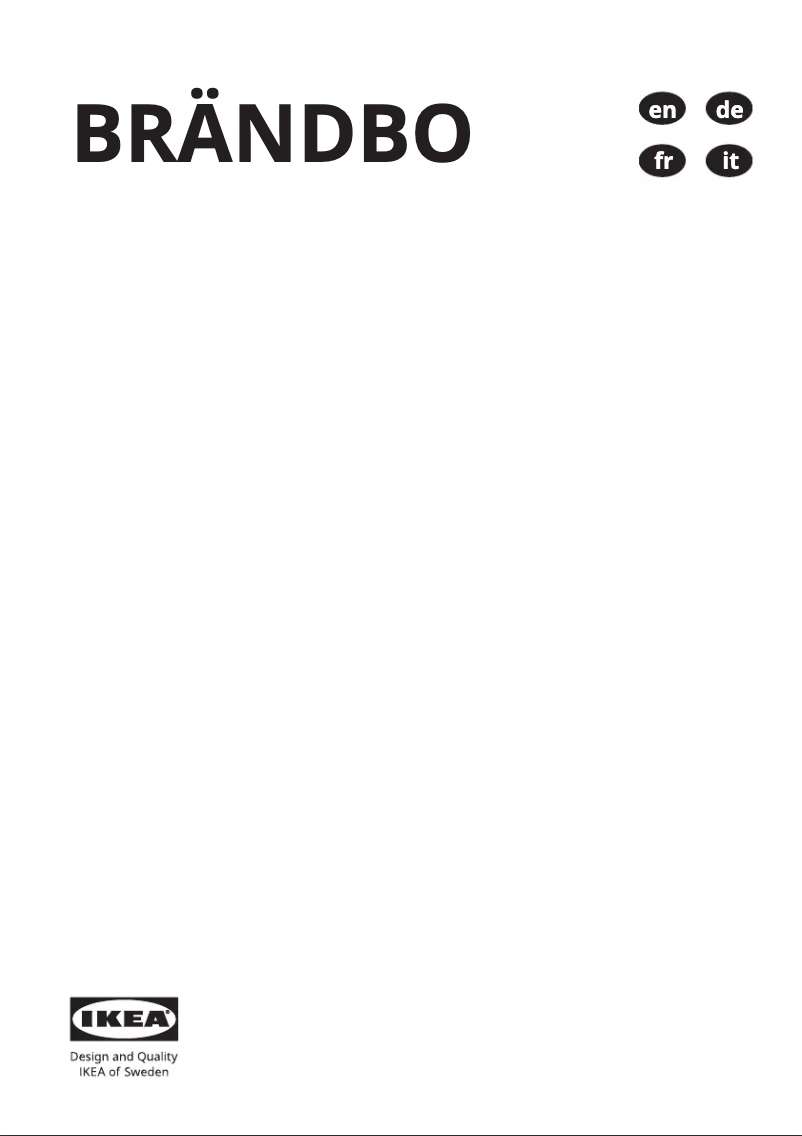 Image de la première page du manuel de l'appareil BRÄNDBO 405.576.57