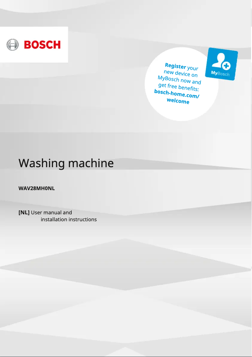 Image de la première page du manuel de l'appareil WAV28MH0NL