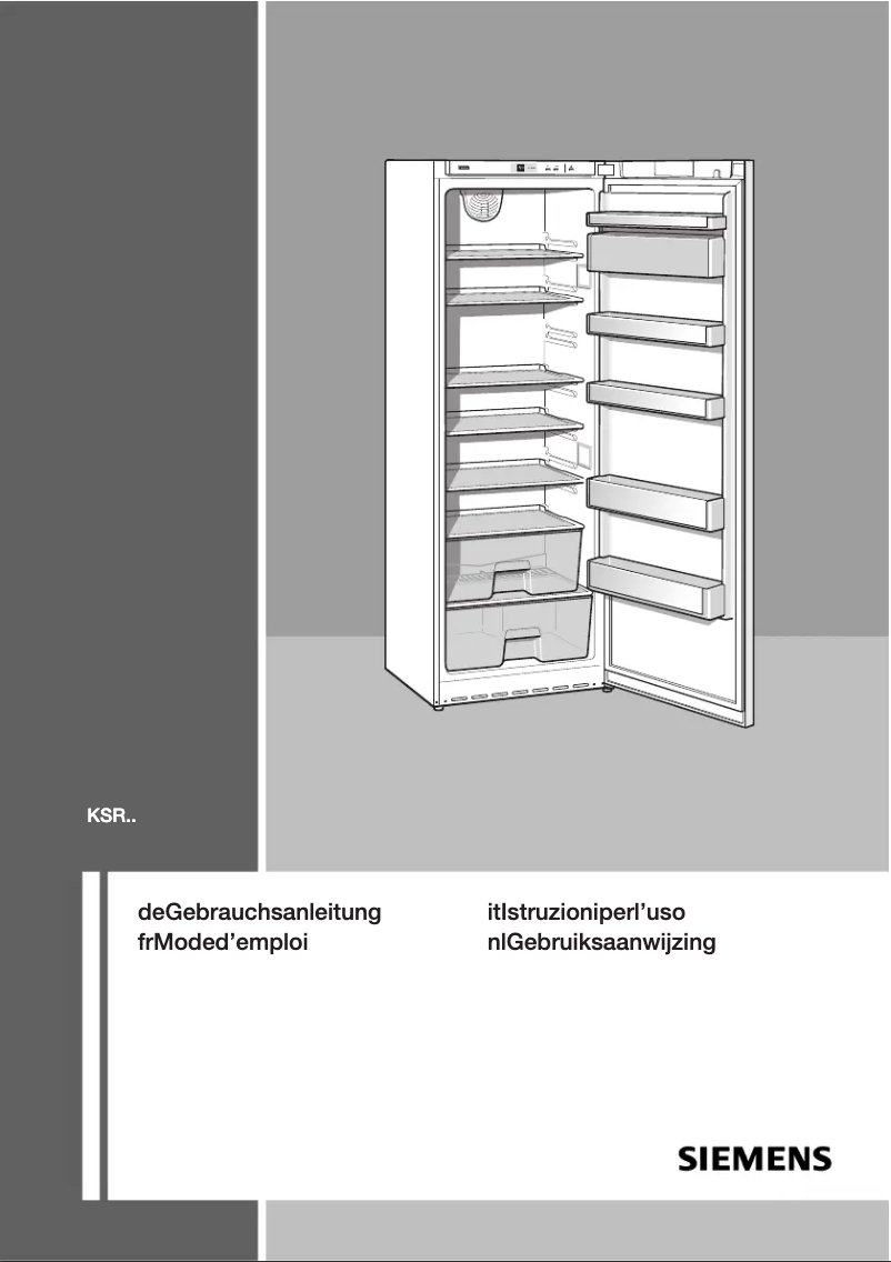 Page n°1 - Manuel utilisateur Siemens KS38RA98
