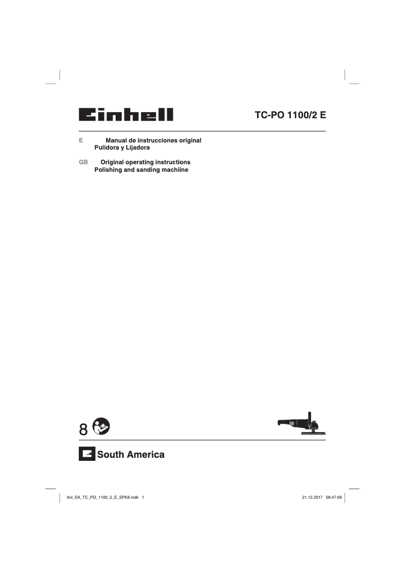 Page 1 de la notice Manuel utilisateur Einhell TC-PO 1100/2 E