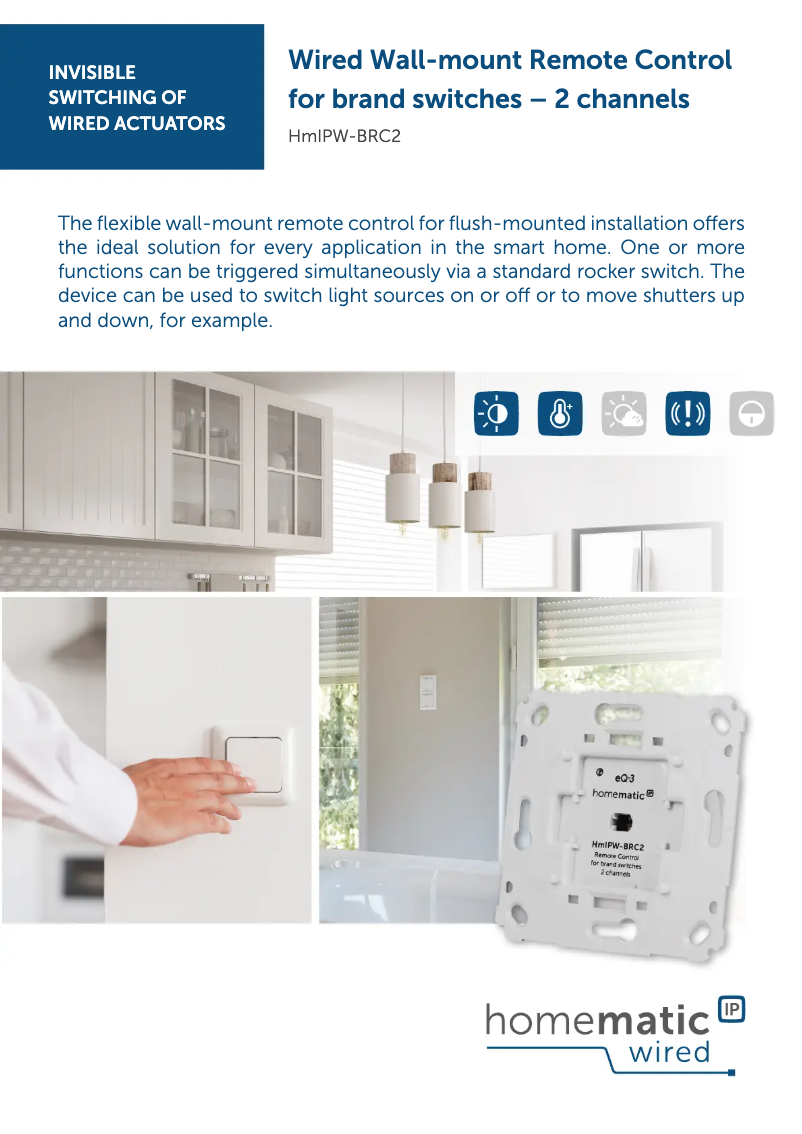 Page n°1 - Fiche technique Homematic IP HMIPW-BRC2