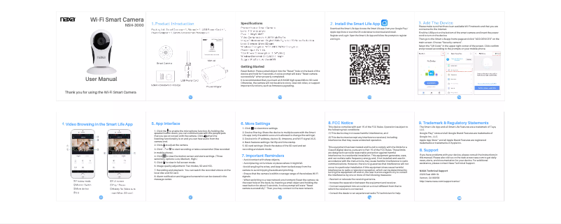 Page n°1 - Manuel utilisateur Naxa NSH-3000
