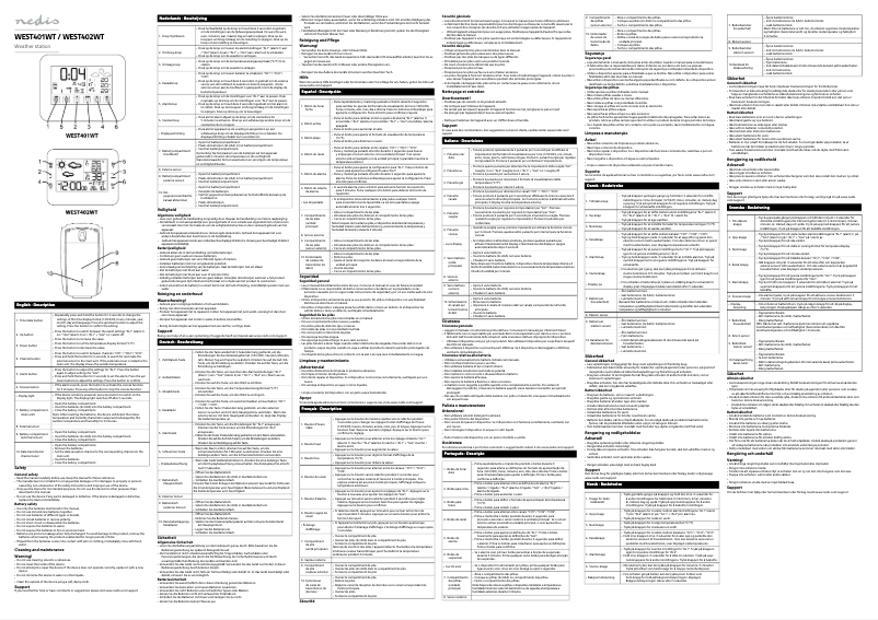 Page 1 de la notice Manuel utilisateur Nedis WEST401WT