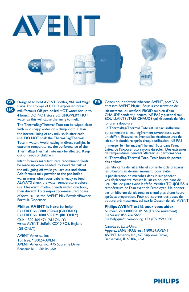 Page 1 de la notice Manuel utilisateur Philips AVENT SCD137