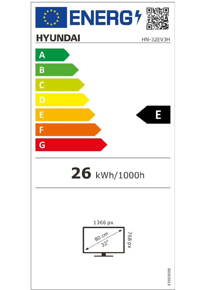 Page 1 de la notice Manuel utilisateur Hyundai HN-32EV3H