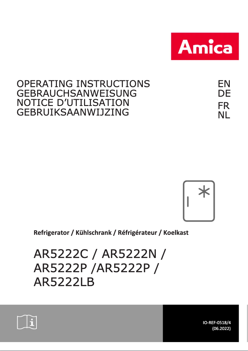 Page 1 de la notice Manuel utilisateur Amica AR5222LB