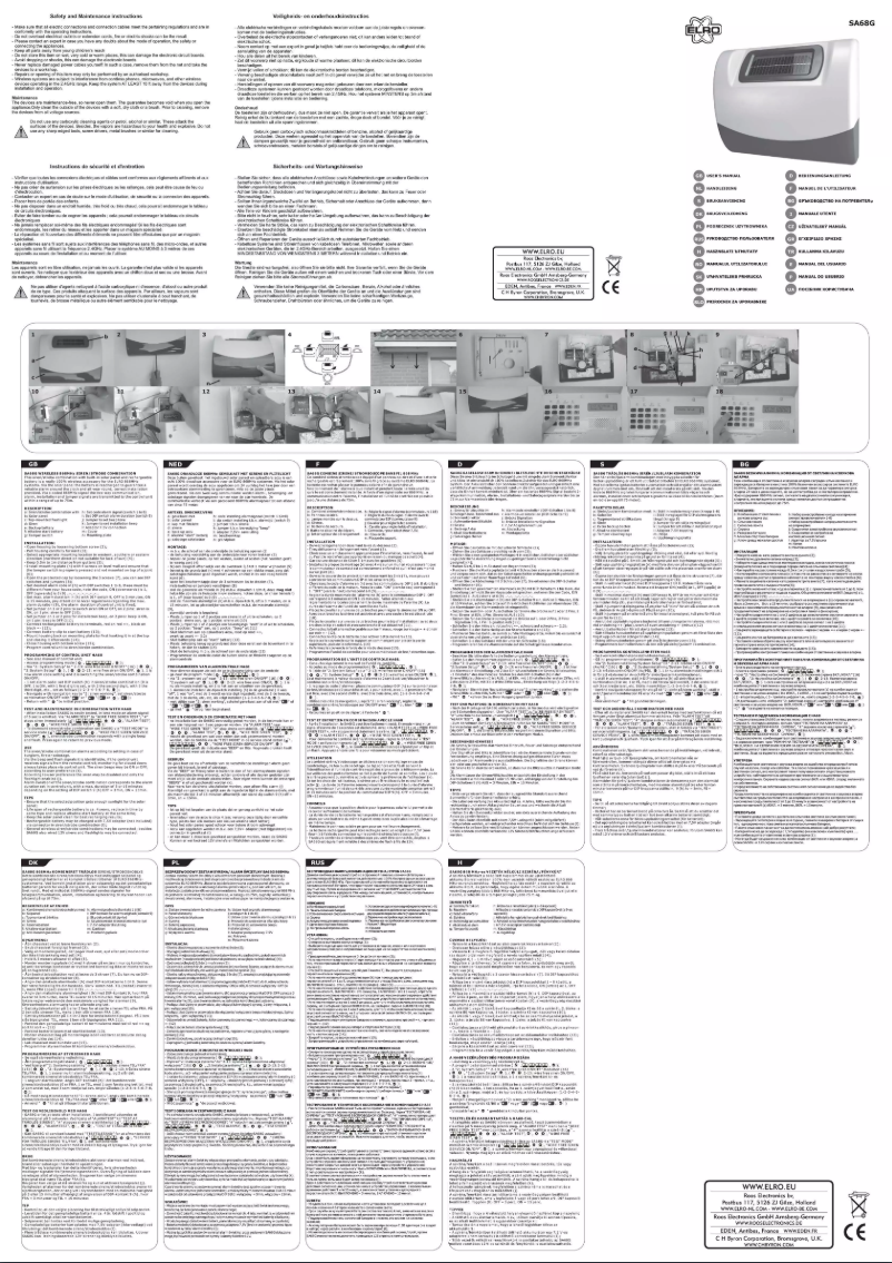 Image de la première page du manuel de l'appareil SA68G