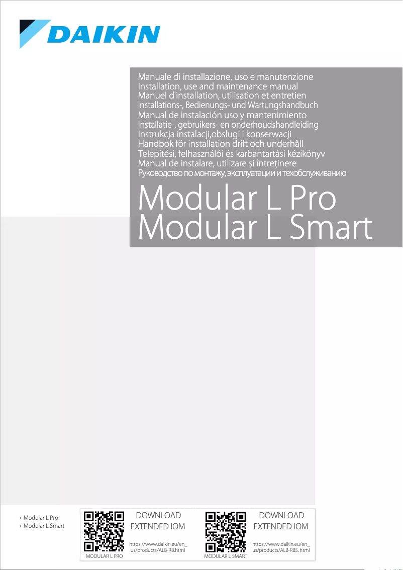 Página 1 del manual Manual de usuario Daikin ALB03RBMNADBT00